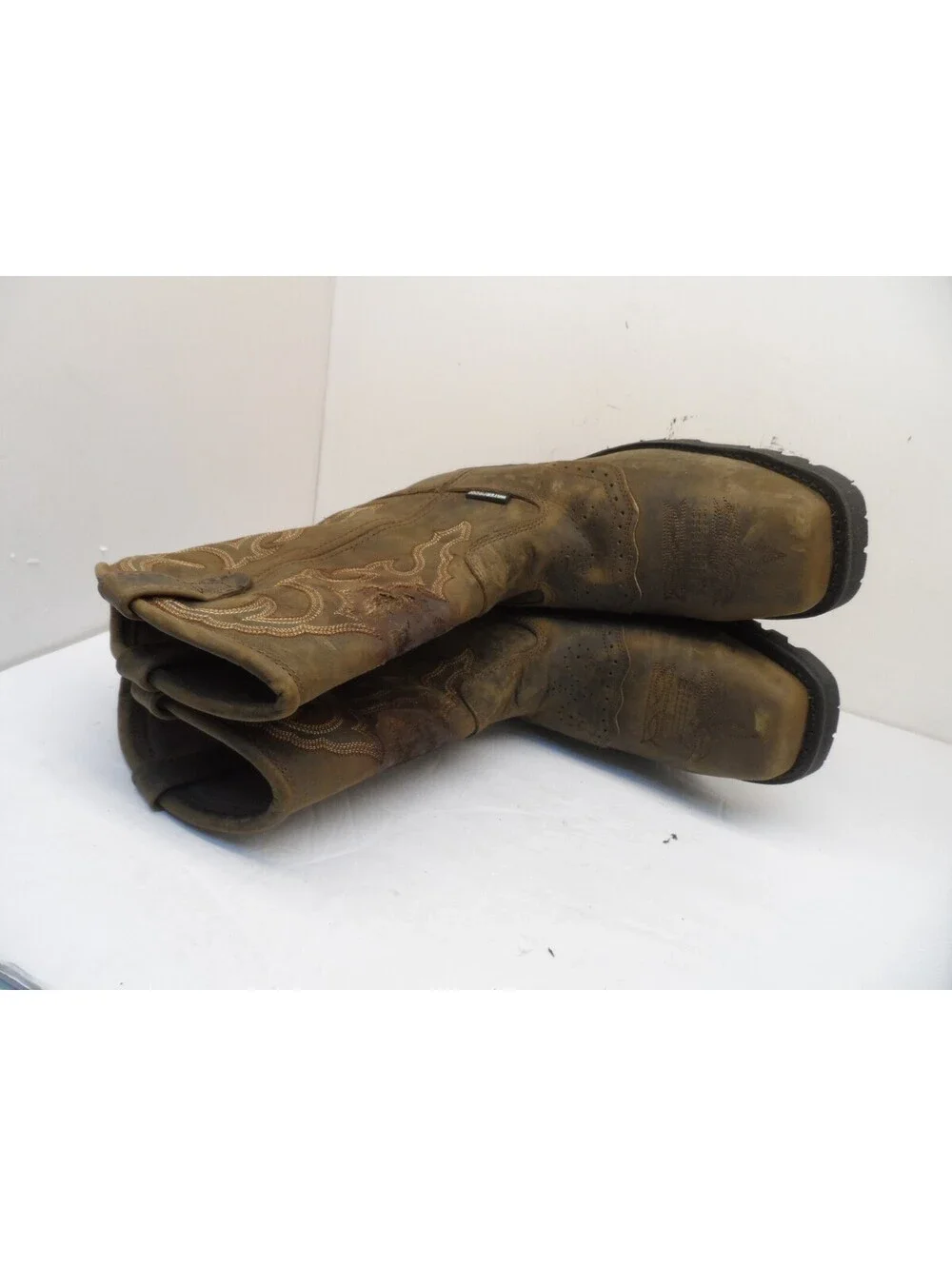 Hoffman Men's Rancher Soft Toe Line Boots *Made In USA* Brown Size 10.5 EE